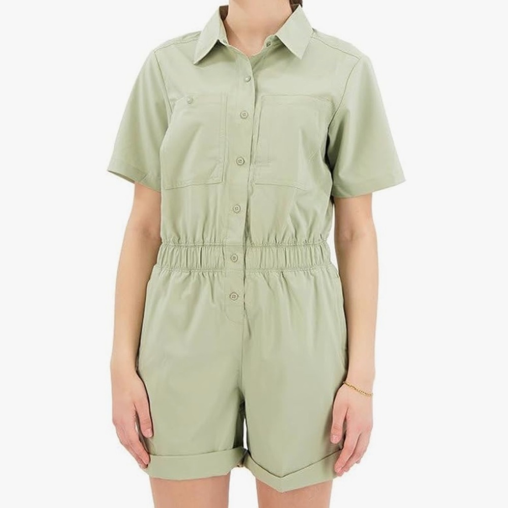 Columbia Green Lightweight Shorts Romper XXL